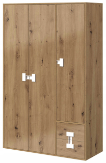 Index nábytku 04 Šatník 120 Oak / Oak Gloss