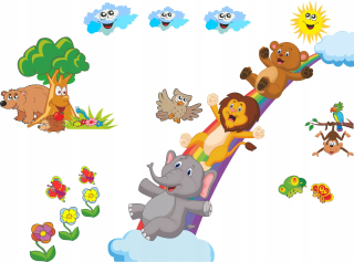 Detské nálepky Rainbow Teddy Bear Z42 200