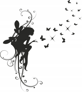 Nálepky na stenu nálepky Fairy W118