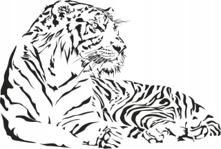 Nálepky na nálepky pre stenu steny Tiger 200 817