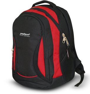 Yeepsport S106 School Backpack Black and Red
