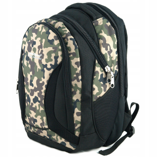 školský batoh Yeepsport S106DX Black Camo Wood