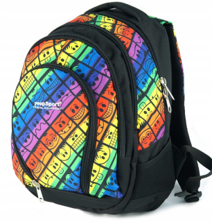 Yeepsport School Backpack s113dx farebné úsmevy