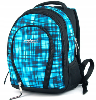 yeepSport S113dx školský batoh modrý kár