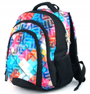 Yeepsport School Backpack S114DX Farebná mriežka