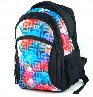 Yeepsport S94DX School Backpack Farebná mriežka