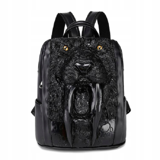 ruksak z hovädzej kože 3d tiger gothic men