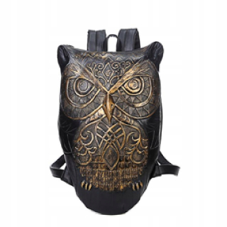 Batoh z kože Cowfashion 3d Owl Women Pl