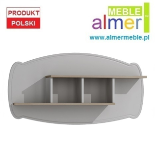 Klasická biela visná polica N15