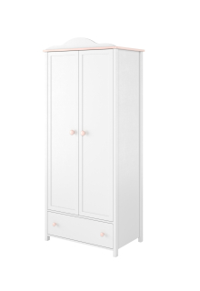 Lena Wardrobe 2d-12 rozdelená pre dieťa ružovú bielu farbu