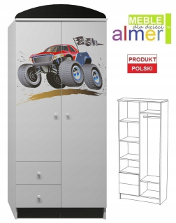 Šatník N8 Monster Truck 20 Nábytok pre deti