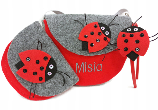 Malé meno kabelka s ladybug Day Day čelenka