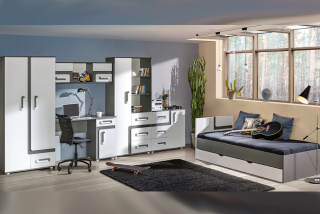 Set stolová posteľ mládežnícky hrudník zásuviek Apetito 9
