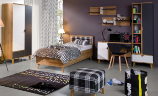 Set Bed Desk šatníka mládežnícky knižnica Memone 7