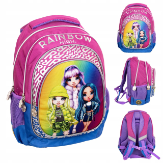 Školský batoh Rainbow High Silver Style s ergonomickým dizajnom a bezpečnostnými prvkami