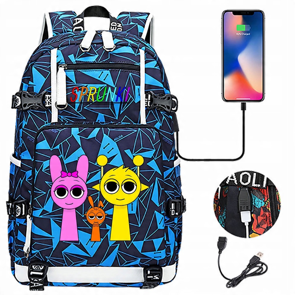 Vysoko Kvalitný Školský Batoh s USB Portom a Výberom Farieb