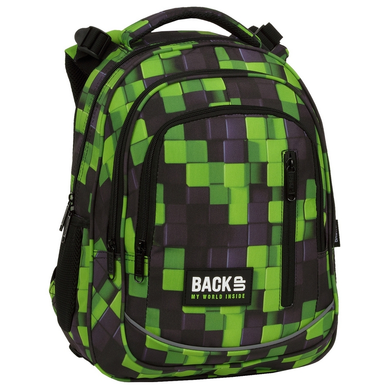 Školný batoh BackUP pre chlapca - Dizajn Pixelové Kocky