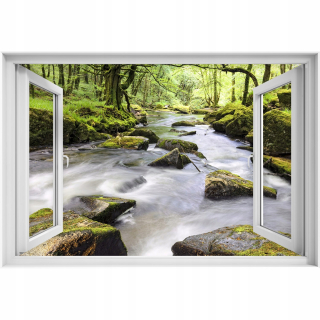 Samolepiaca okenná 3D nálepka Fowey River 90x60