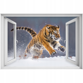 Self -adhézne 3D slepka na okno Tiger 90x60